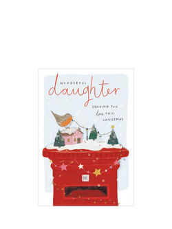 Woodmansterne Postbox Daughter Christmas Card, Multi