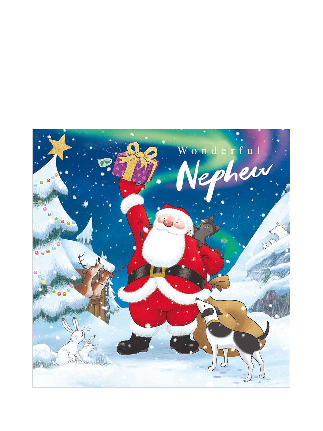 Woodmansterne Santa Present Christmas Card