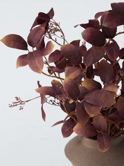 John Lewis Artificial Autumn Eucalyptus Plant in Ceramic Vase, H56cm, Brown - view 2, Multi