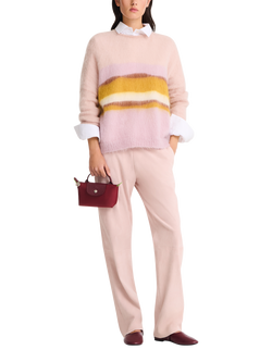 Longchamp Le Pliage Green Recycled Canvas Pouch - view 2, Pomegranate