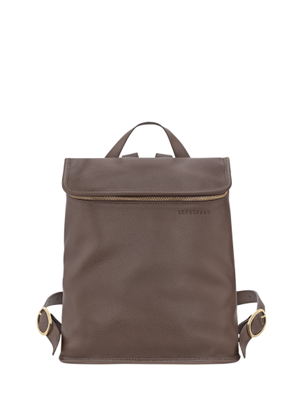 Longchamp Le Foulonné Leather Backpack, Taupe