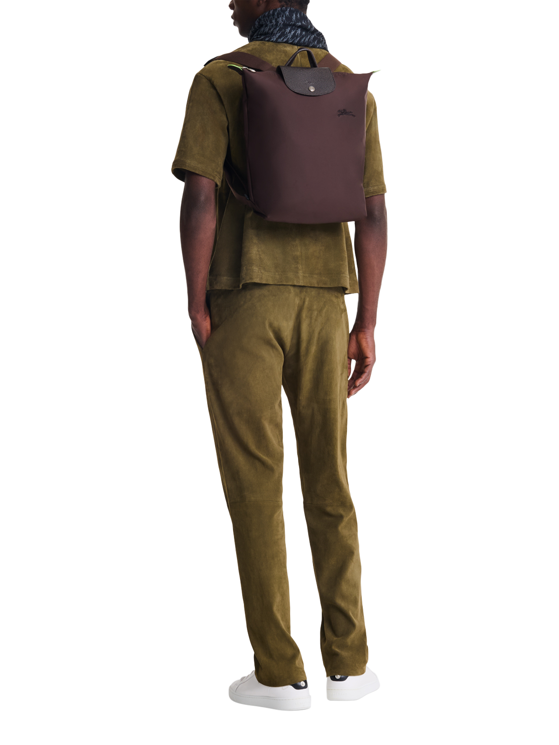 Product image 2 of 2, which shows Longchamp Le Pliage Original Recycled Canvas Backpack, Mocha
