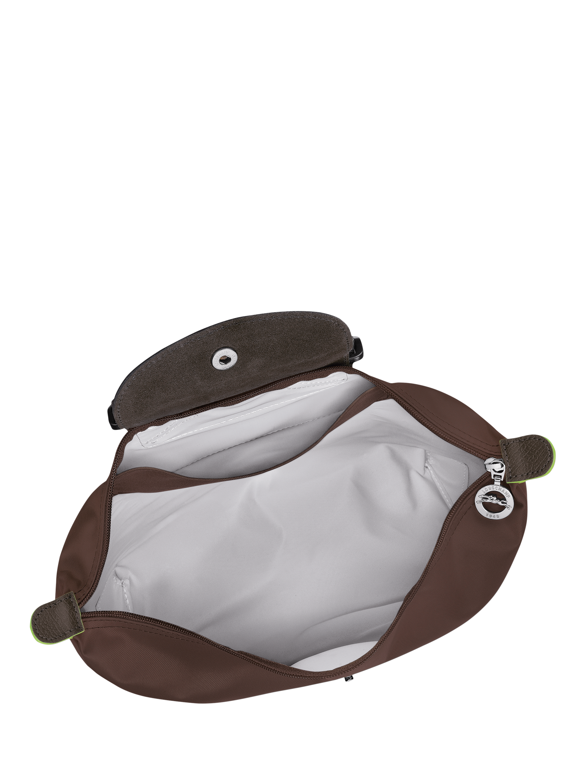 Product image 5 of 7, which shows Longchamp Le Pliage Green Canvas Backpack, Mocha