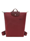 Longchamp Le Pliage Green Canvas Backpack, Pomegranate