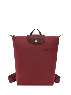 Longchamp Le Pliage Green Canvas Backpack, Pomegranate