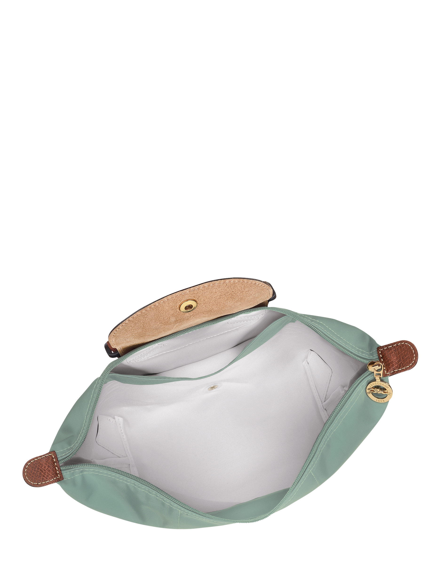 Product image 5 of 7, which shows Longchamp Le Pliage Original Recycled Canvas Backpack, Celadon
