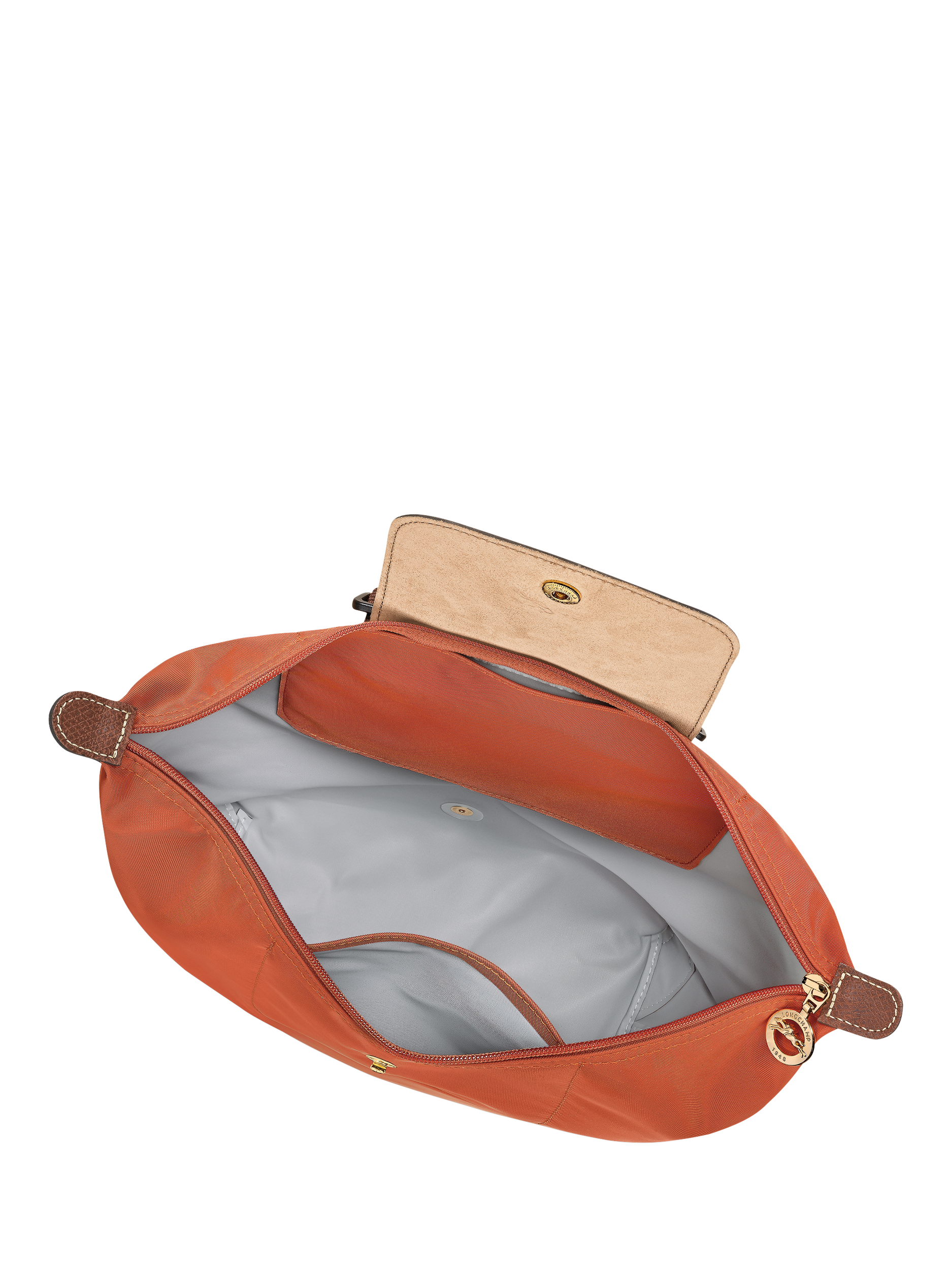 Product image 5 of 7, which shows Longchamp Le Pliage Original Recycled Canvas Backpack, Brick