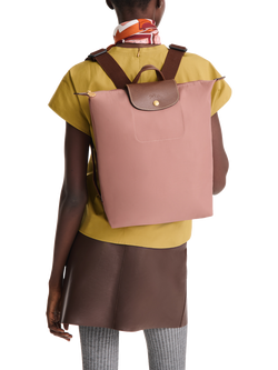 Longchamp Le Pliage Original Recycled Canvas Backpack - view 2, Pink Tea