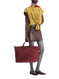 Longchamp Le Pliage Green Recycled Canvas Large Travel Bag, Pomegranate