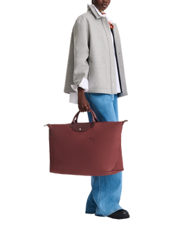 Longchamp Le Pliage Green Recycled Canvas XL Travel Bag - view 2, Pomegranate