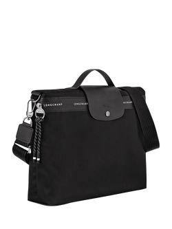 Longchamp Pliage Energy Canvas Briefcase, Black - view 2, Black