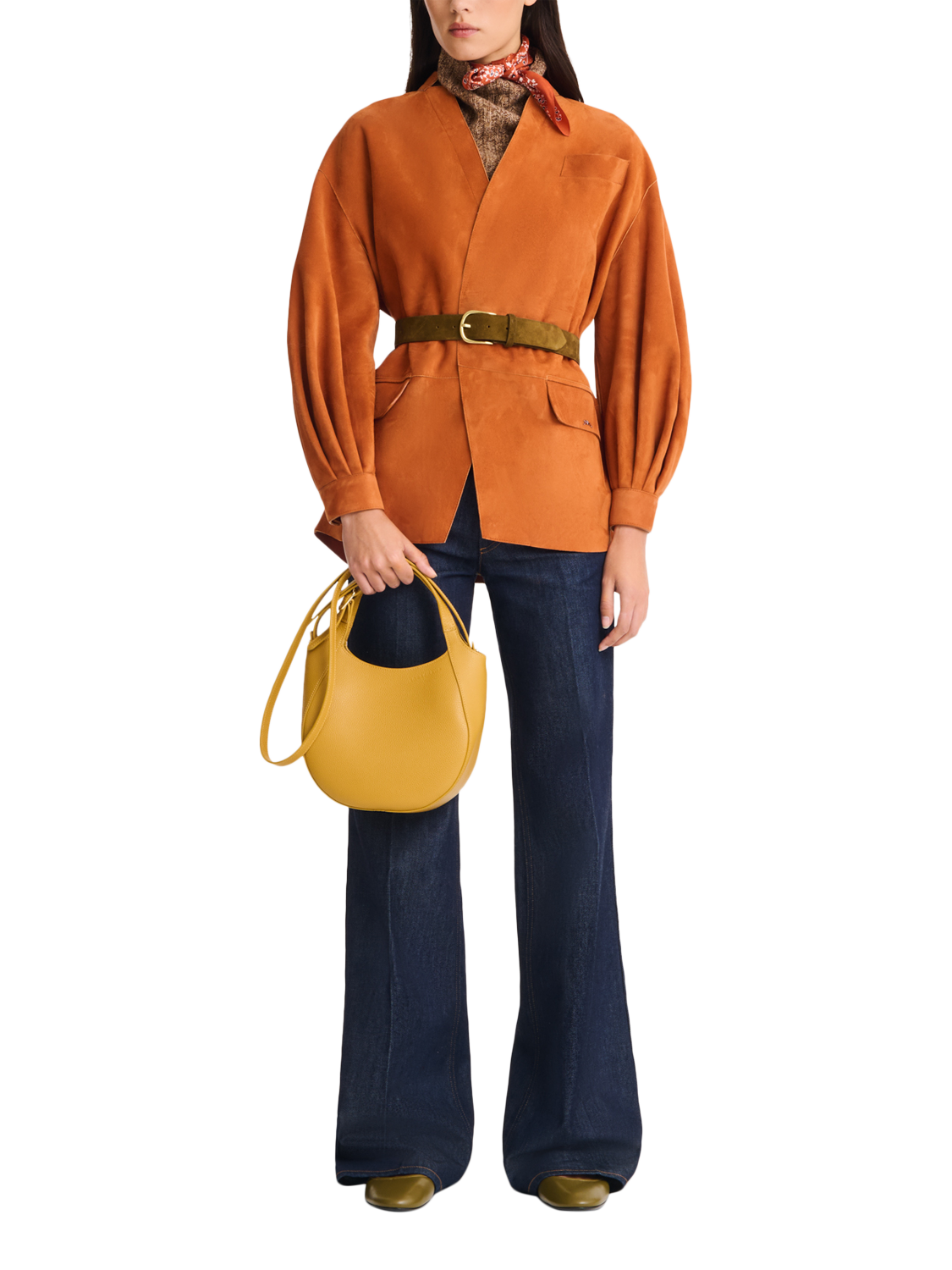 Product image 2 of 5, which shows Longchamp Le Foulonné Handbag S, Nutmeg