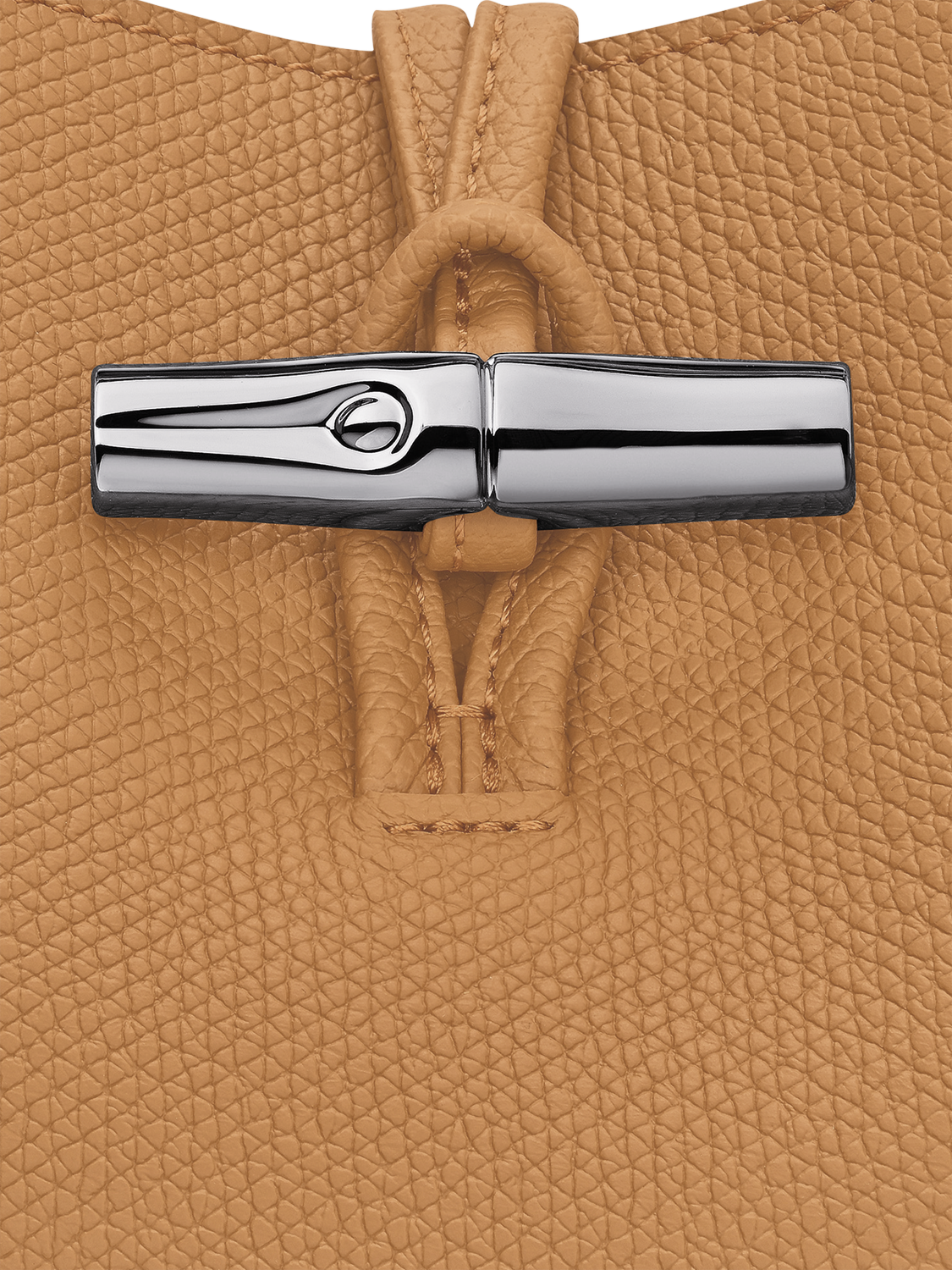 Product image 3 of 3, which shows Longchamp Le Roseau Leather XS Bucket Bag, Walnut