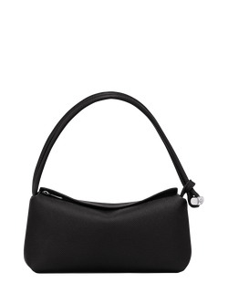 Longchamp Le Roseau Leather Shoulder Bag, Black
