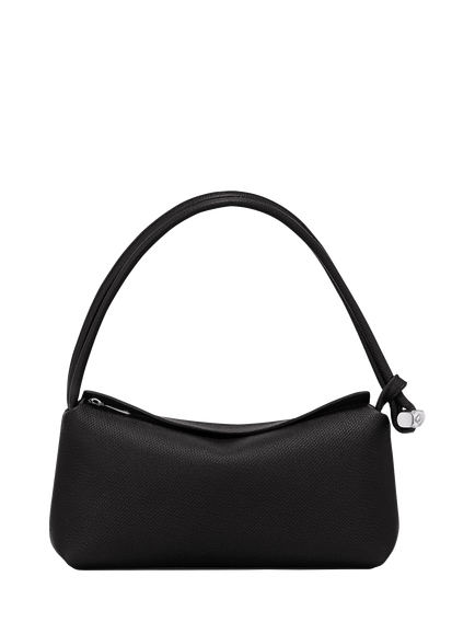 Longchamp Le Roseau Leather Shoulder Bag, Black