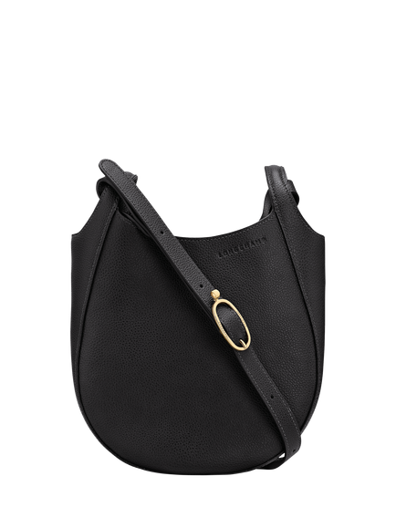 Longchamp Le Foulonné Leather Crossbody Bag, Black
