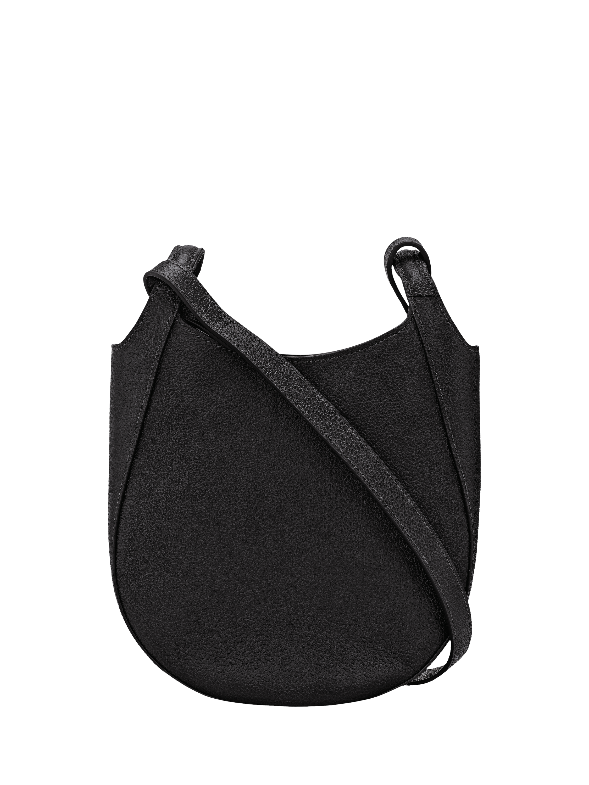 Product image 4 of 4, which shows Longchamp Le Foulonné Leather Crossbody Bag, Black