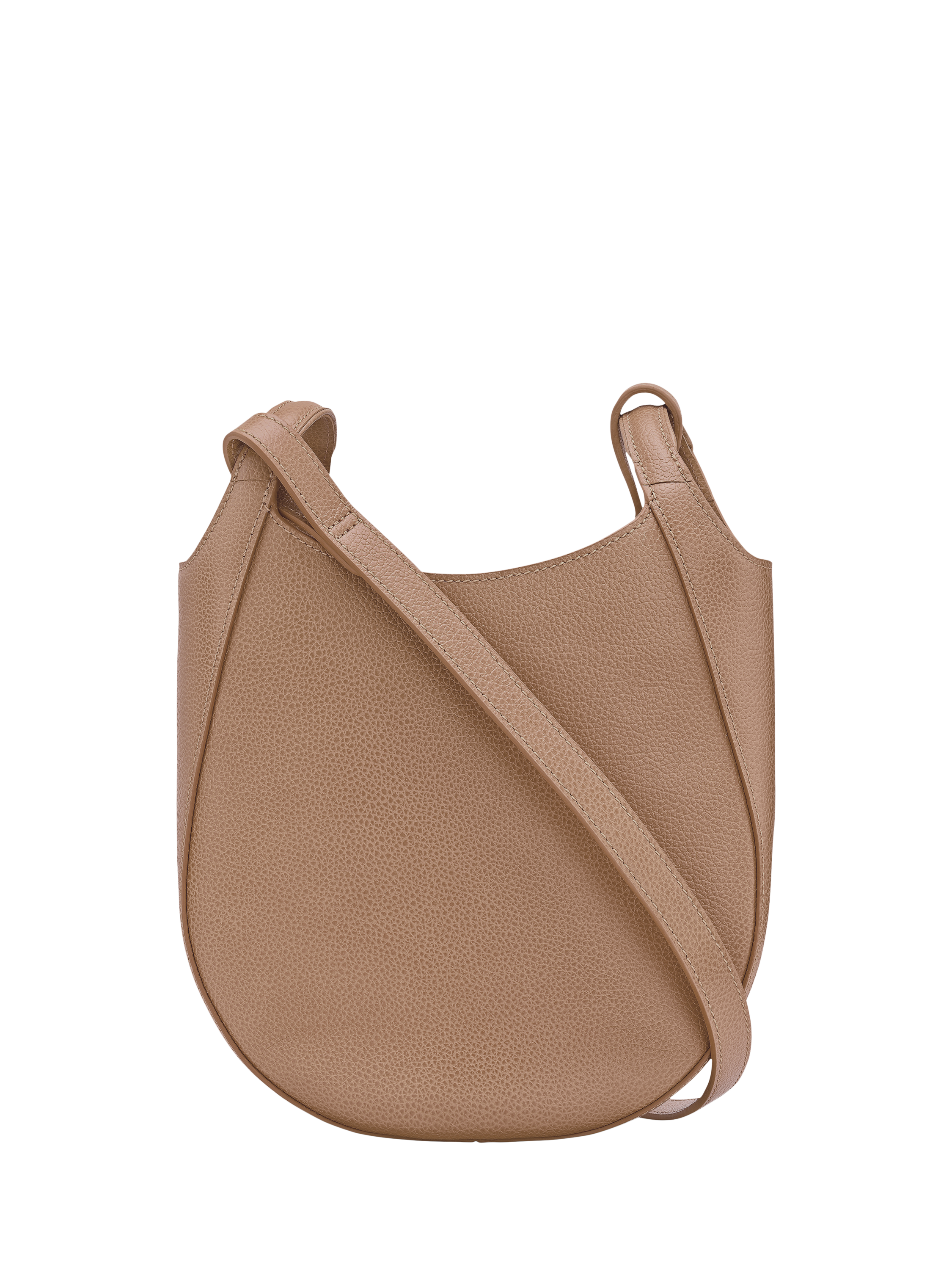 Product image 4 of 4, which shows Longchamp Le Foulonné Leather Crossbody Bag, Biscuit