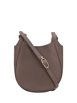 Longchamp Le Foulonné Leather Crossbody Bag, Taupe