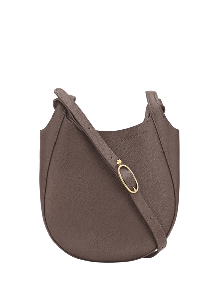 Longchamp Le Foulonné Leather Crossbody Bag, Taupe