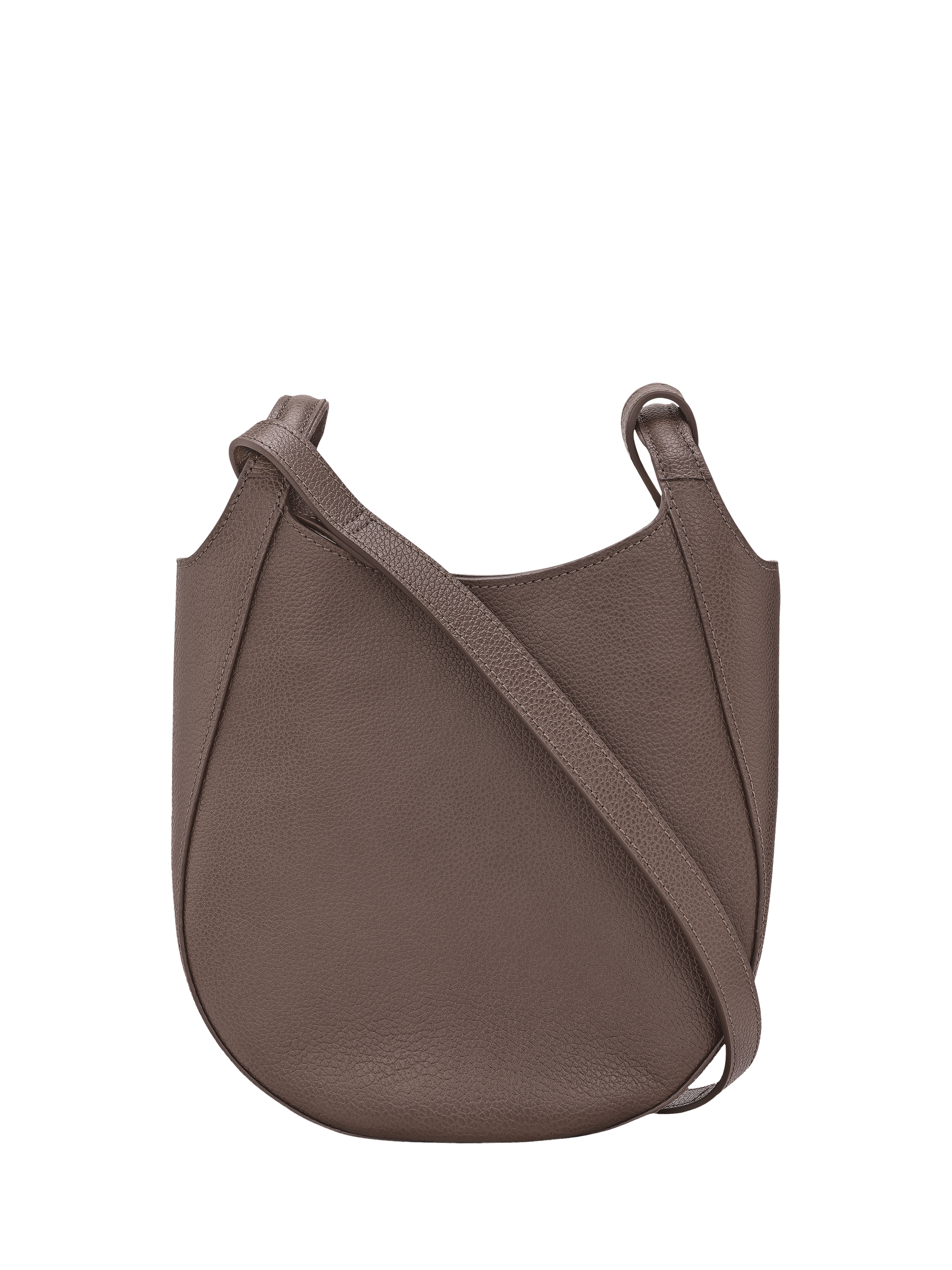 Product image 4 of 4, which shows Longchamp Le Foulonné Leather Crossbody Bag, Taupe