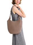 Longchamp Le Foulonné Leather Large Hobo Bag, Taupe