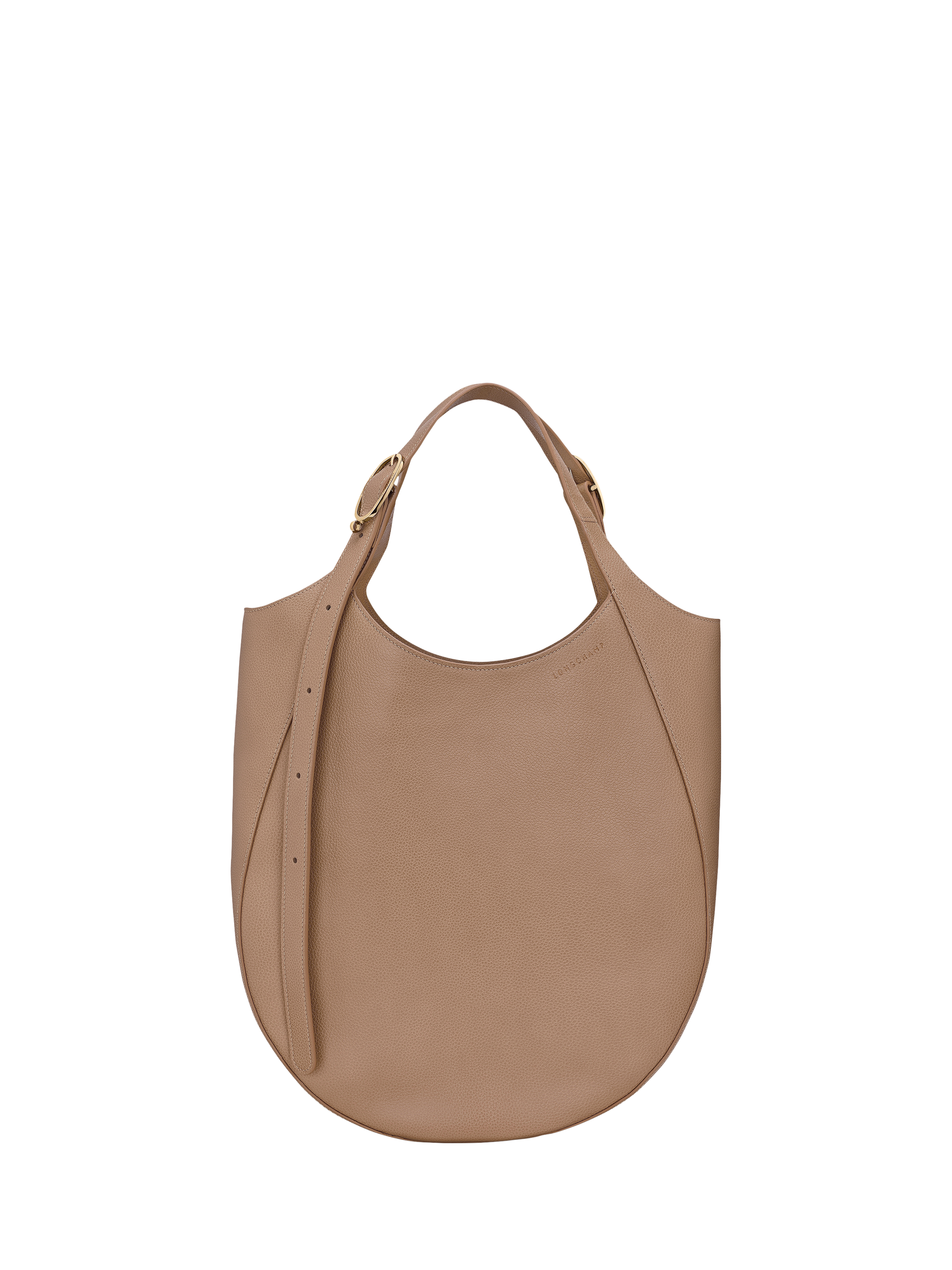 Product image 1 of 3, which shows Longchamp Le Foulonné Leather XL Tote Bag, Biscuit