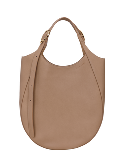 Longchamp Le Foulonné Leather XL Tote Bag, Biscuit