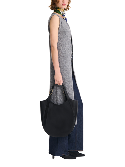 Longchamp Le Foulonné Leather XL Tote Bag - view 2, Black
