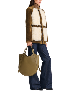 Longchamp Le Foulonné Leather XL Tote Bag - view 2, Caper