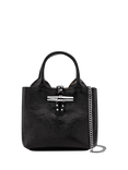 Longchamp Le Roseau Extra Small Leather Handbag, Black