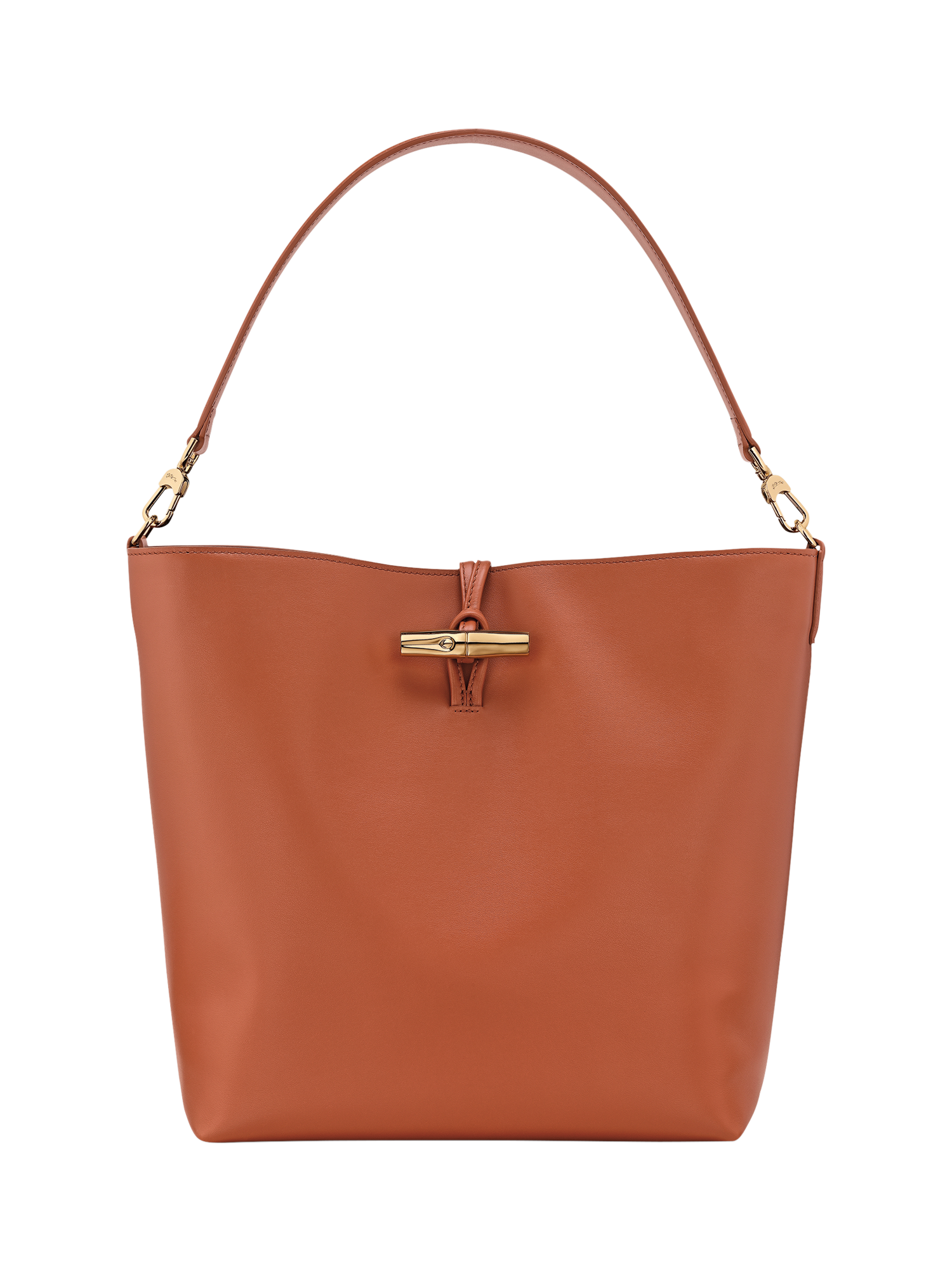 【関税&送料込】Longchamp M Le Roseau In Walnut Colour Hobo Le Roseau M Hobo bag Walnut - Leather | Longchamp US