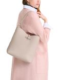 Longchamp Le Roseau Grained Leather Large Shoulder Bag, Paper