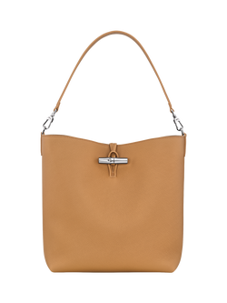 Longchamp Le Roseau Leather Shoulder Bag, Bark