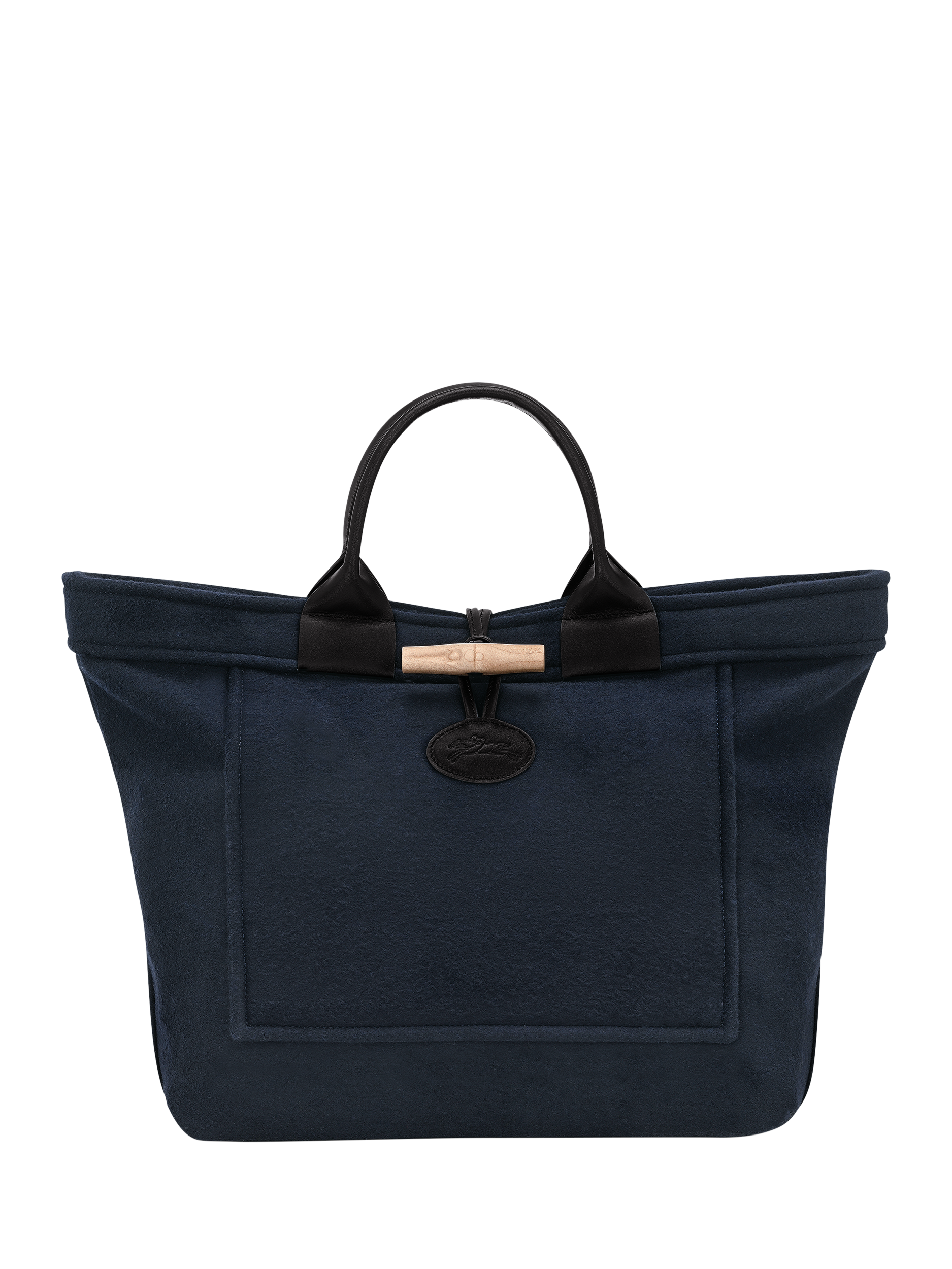 Longchamp x Gloverall Le Roseau Wool Tote Bag, Navy