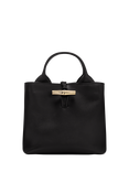 Longchamp Le Roseau Leather Handbag, Black