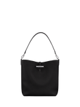 Longchamp Le Roseau Leather Shoulder Bag, Black