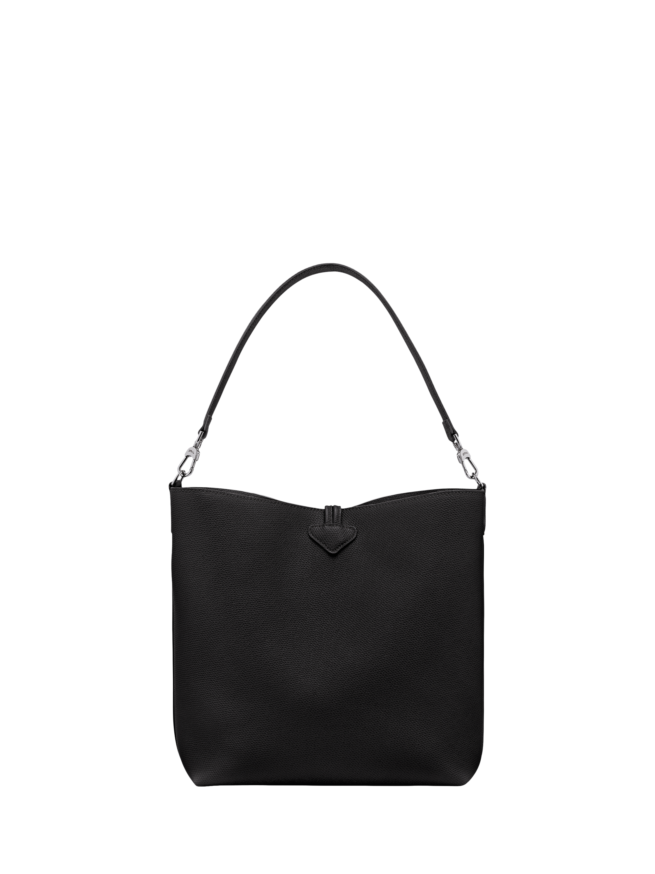 Product image 4 of 6, which shows Longchamp Le Roseau Leather Shoulder Bag, Black