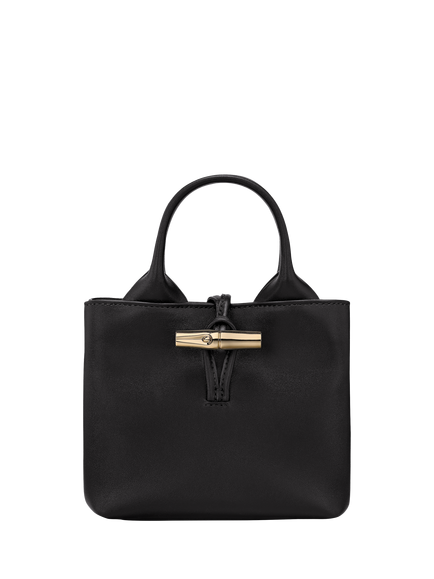 Longchamp Le Roseau XS Leather Handbag, Black
