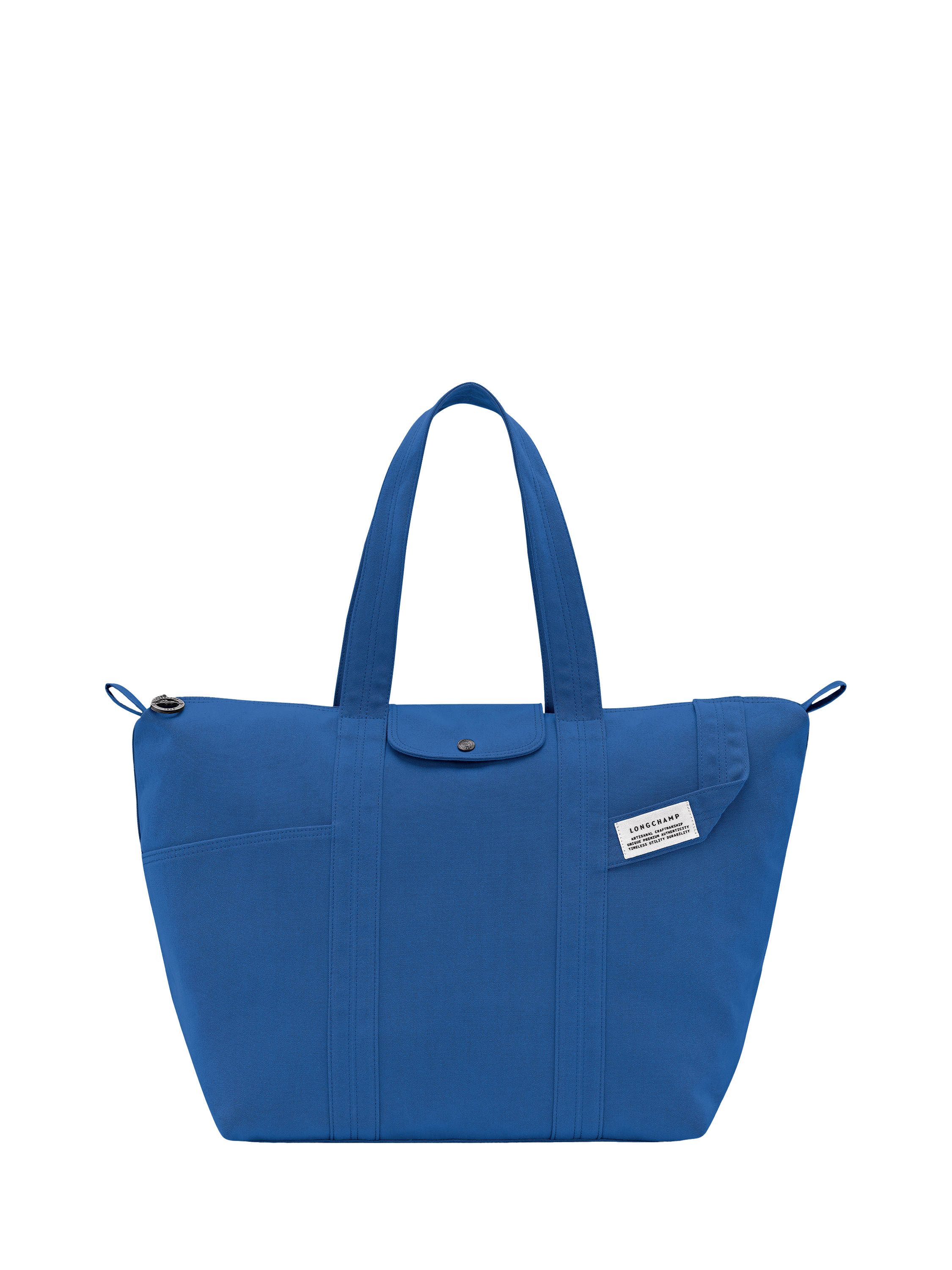 Product image 1 of 6, which shows Longchamp Le Pliage Cotton Canvas Extra Large Tote Bag, Atlantic