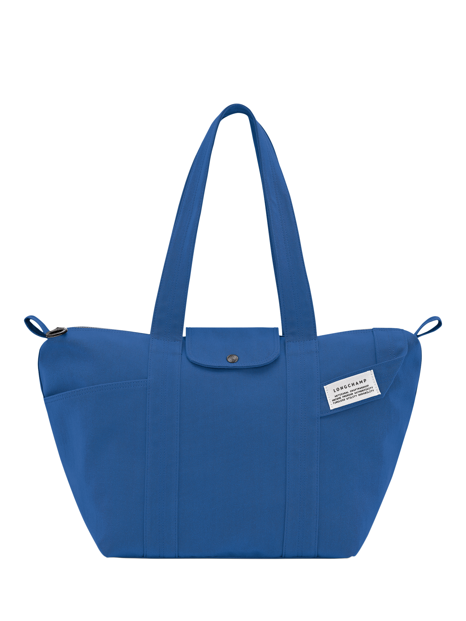 Product image 1 of 6, which shows Longchamp Le Pliage Cotton Canvas Tote Bag, Cobalt Blue