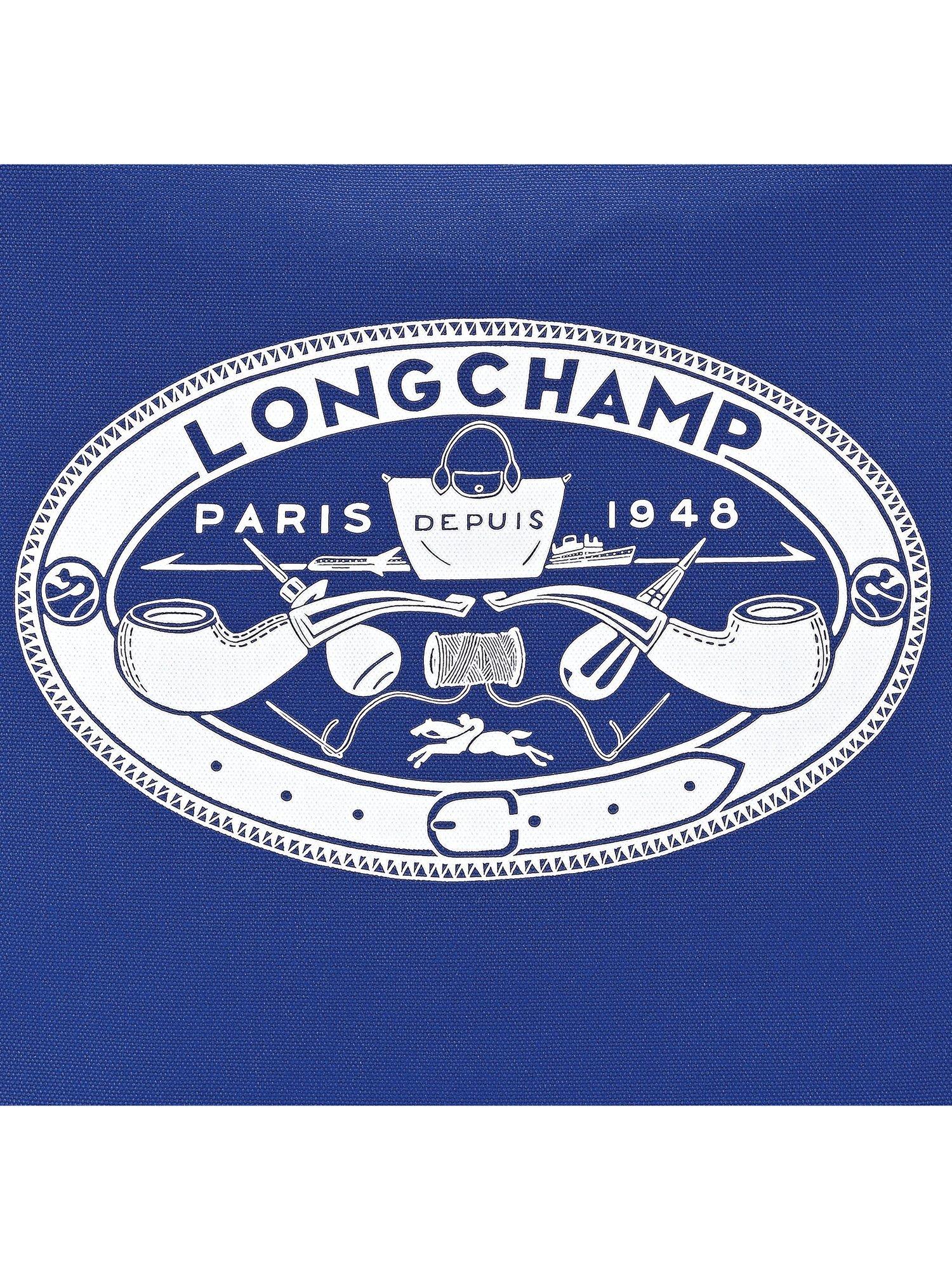 Product image 4 of 4, which shows Longchamp x Constantin Riant Canvas Tote Bag, Cobalt Blue