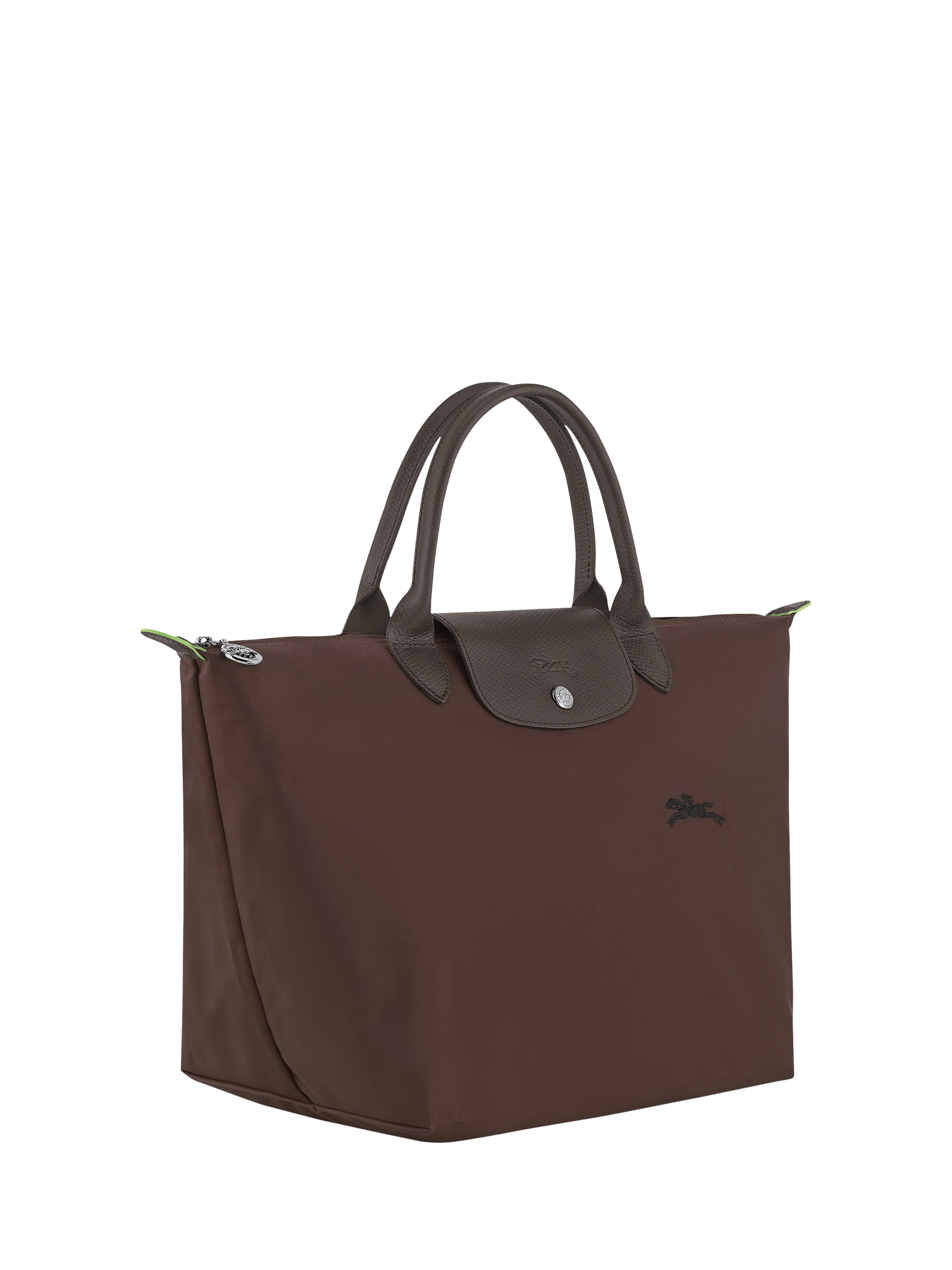 Product image 2 of 6, which shows Longchamp Le Pliage Green Medium Top Handle Bag, Mocha