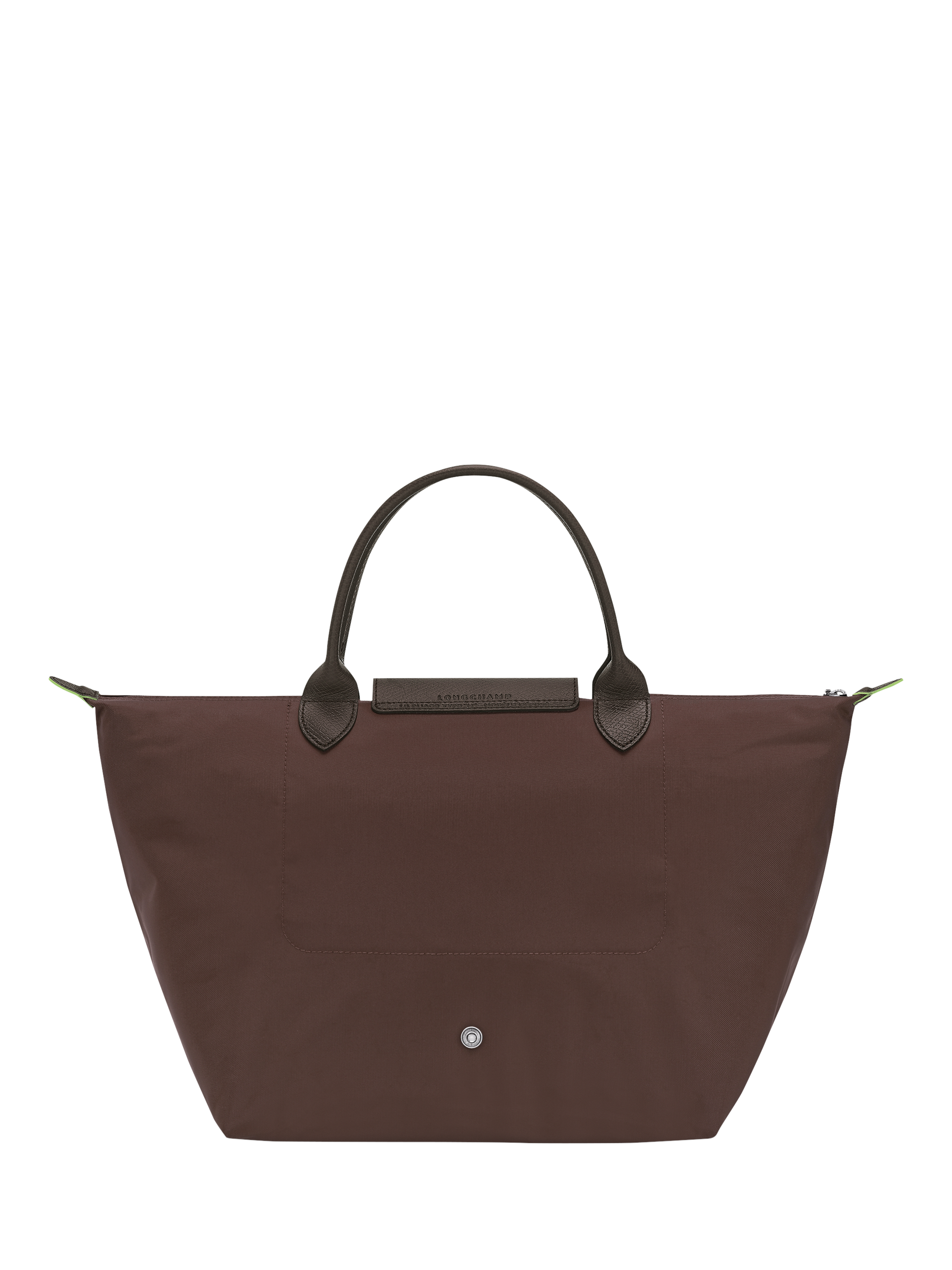 Product image 3 of 6, which shows Longchamp Le Pliage Green Medium Top Handle Bag, Mocha