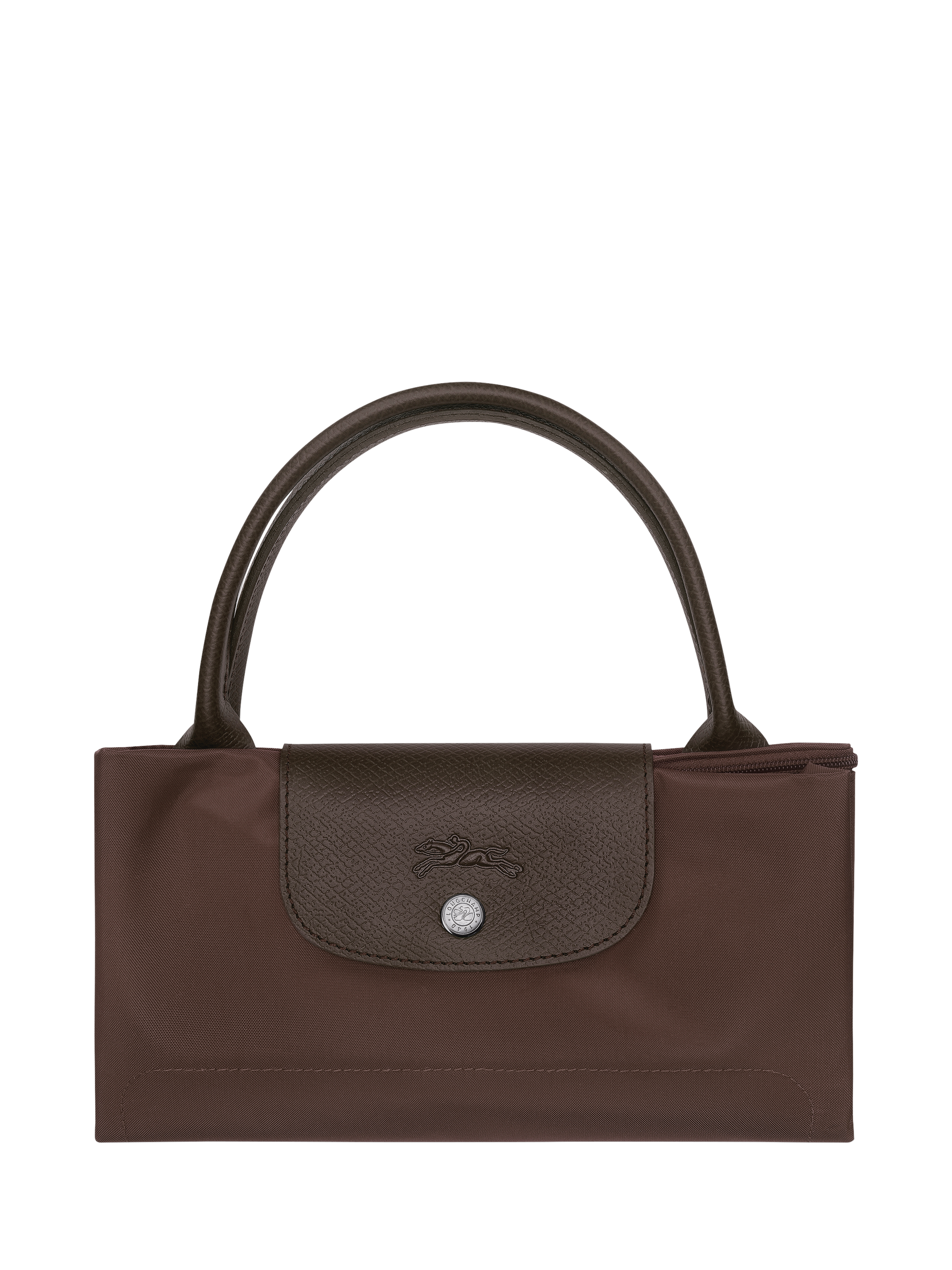 Product image 6 of 6, which shows Longchamp Le Pliage Green Medium Top Handle Bag, Mocha