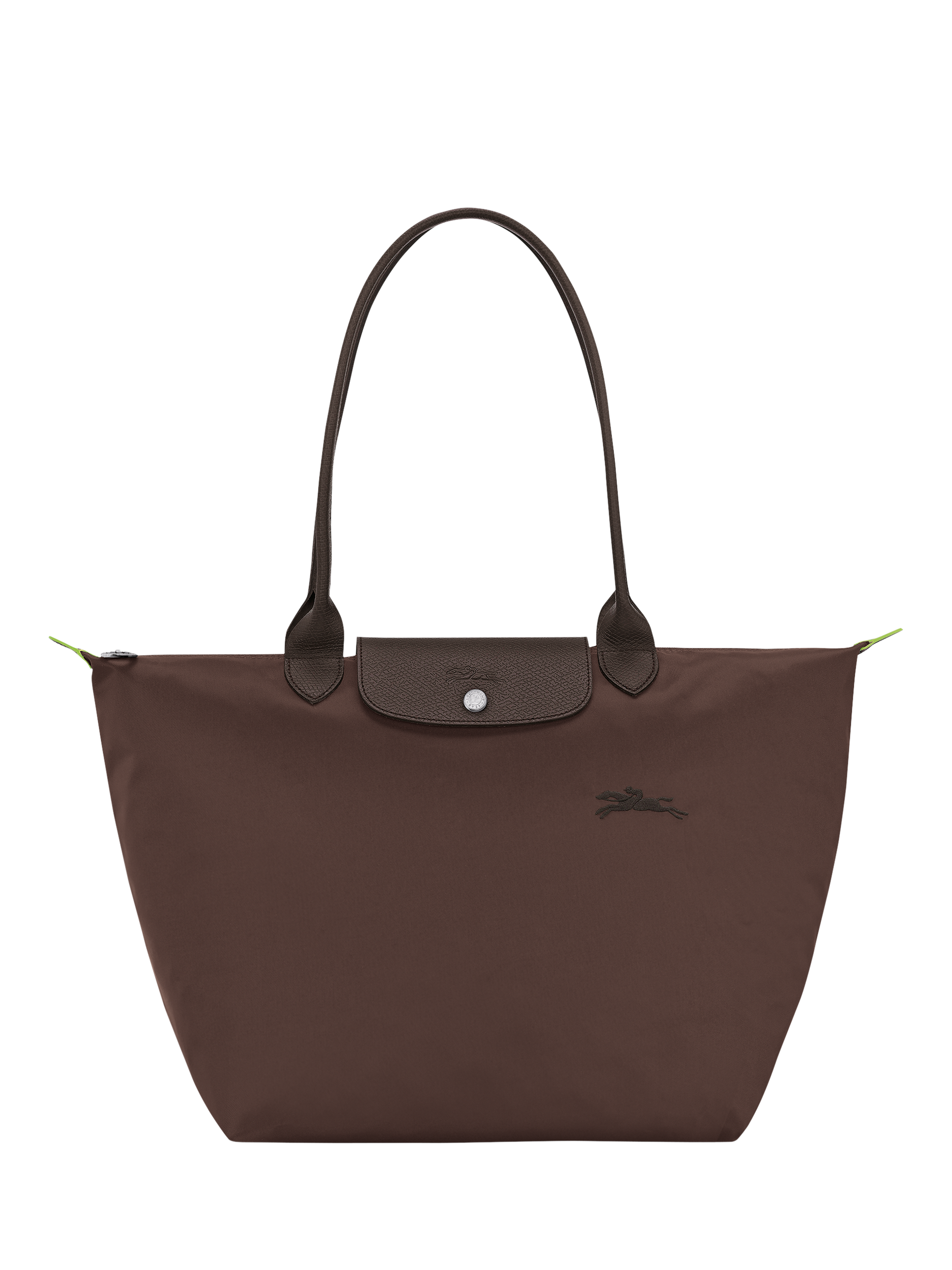 Product image 1 of 4, which shows Longchamp Le Pliage Green Recycled Canvas Large Tote Bag, Mocha