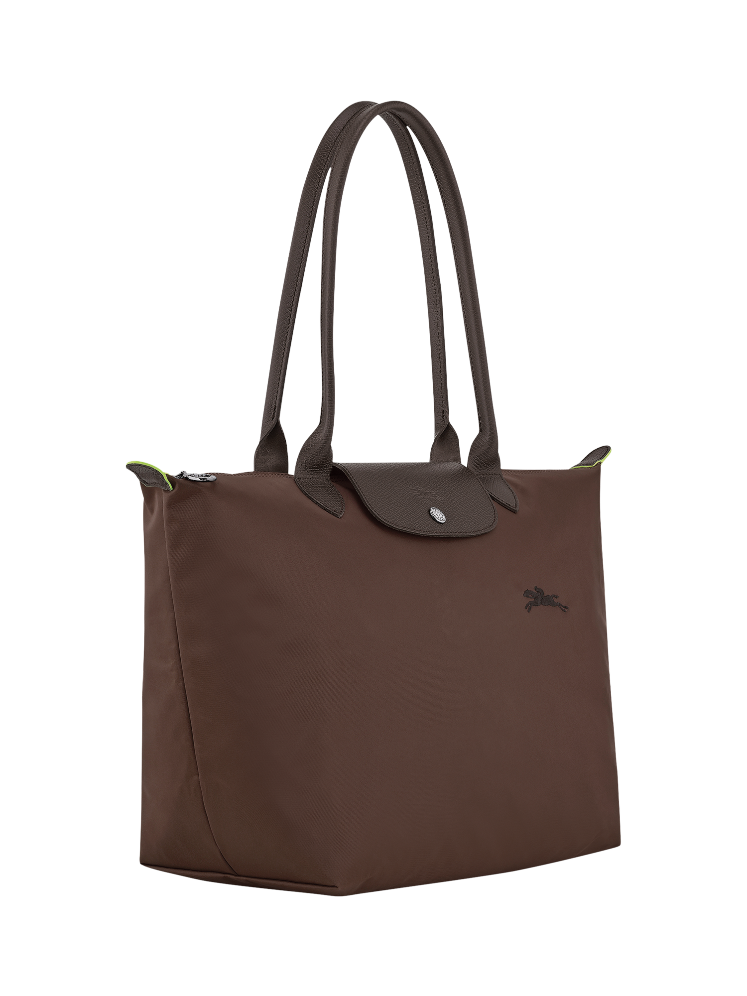 Product image 3 of 4, which shows Longchamp Le Pliage Green Recycled Canvas Large Tote Bag, Mocha