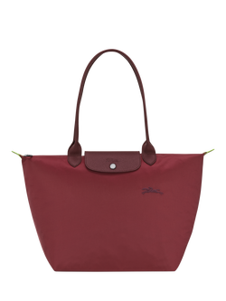 Longchamp Le Pliage Green Recycled Canvas Large Tote Bag, Pomegranate