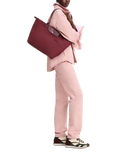Longchamp Le Pliage Green Recycled Canvas Large Tote Bag, Pomegranate