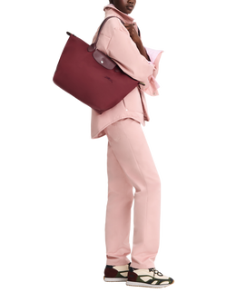 Longchamp Le Pliage Green Recycled Canvas Large Tote Bag - view 2, Pomegranate